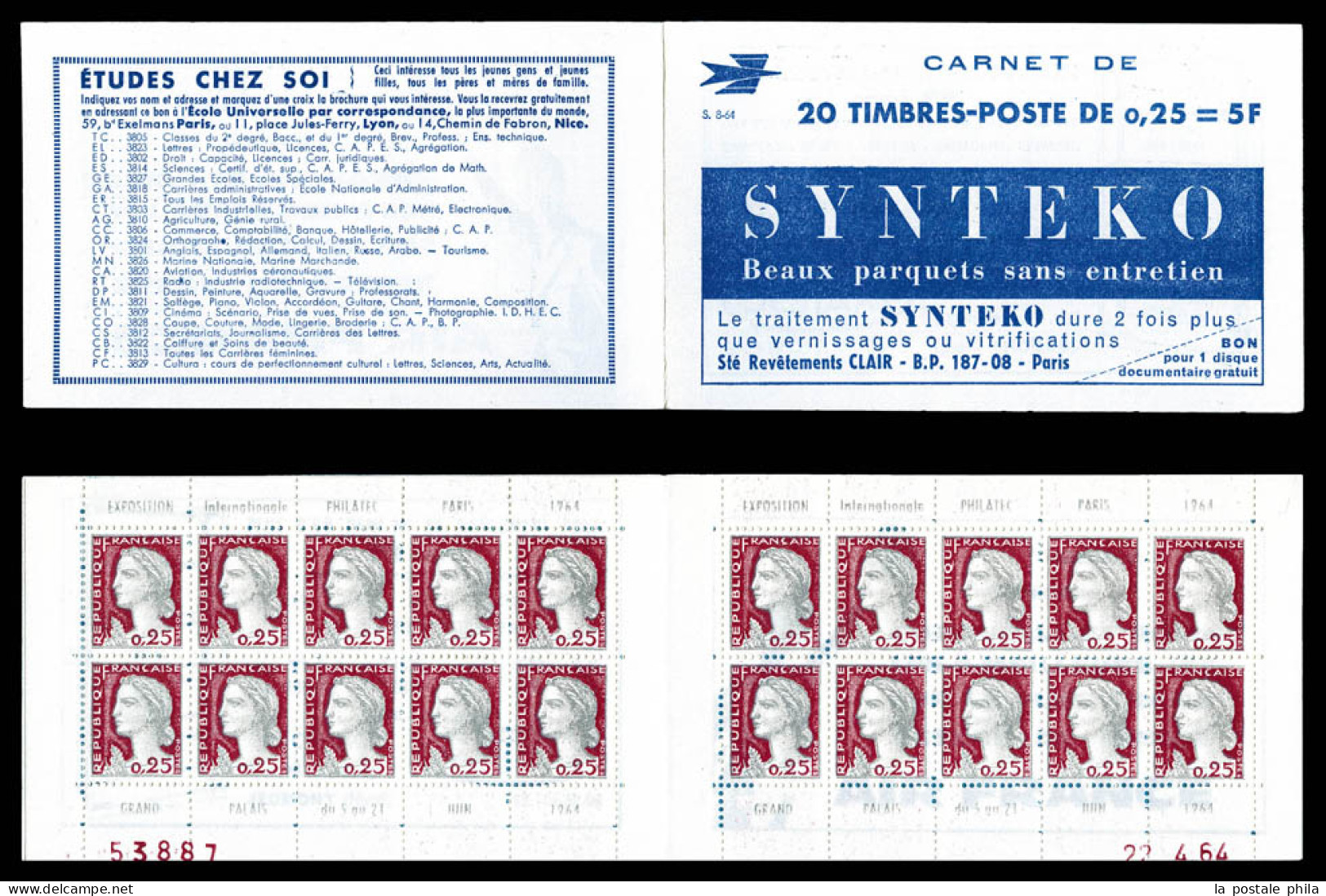 ** N°1263-C4, Série 8-64, SYNTEKO, Daté Du 22.4.64. TB  Qualité: ** - Antiguos: 1906-1965