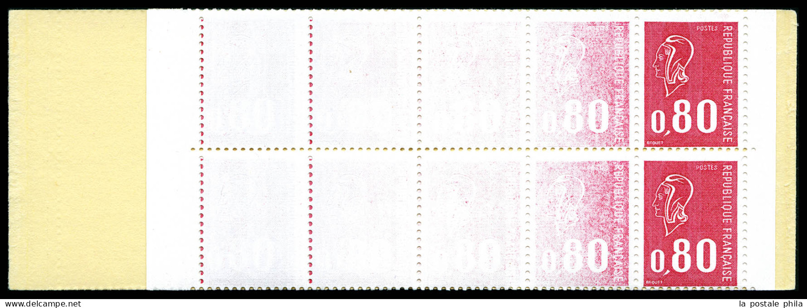 ** N°1816-C3a, Code Postal, Plusieurs Timbres Partiellement Ou Complètement à Sec-conf 8. TTB (certificat)  Qualité: **  - Modernes : 1959-...