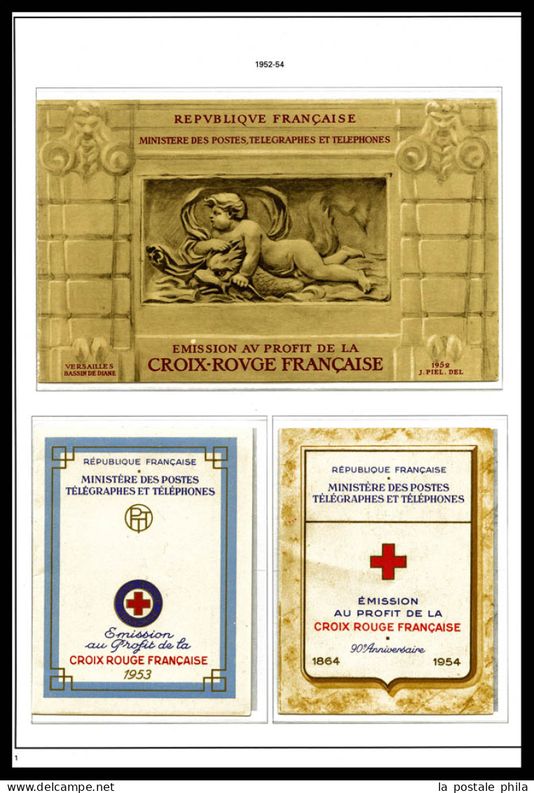 ** 1952-2020, Collection Complète De 76 Carnets Dont 1952 Et 1955 Presentés Sur Feuille De Classeur 'Yvert Et Tellier'. - Red Cross