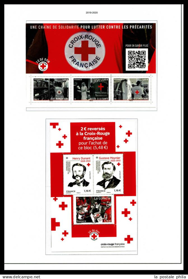 ** 1952-2020, Collection Complète De 76 Carnets Dont 1952 Et 1955 Presentés Sur Feuille De Classeur 'Yvert Et Tellier'. - Red Cross