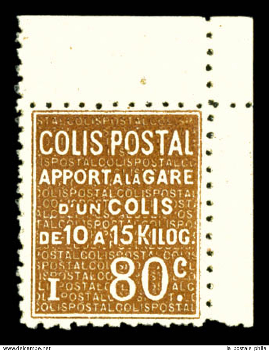 ** N°28B, (N° Maury), NON EMIS: 80c Brun Sur Jaune, Apport à La Gare, Coin De Feuille, GRANDE RARETE, SUPERBE (certifica - Mint/Hinged