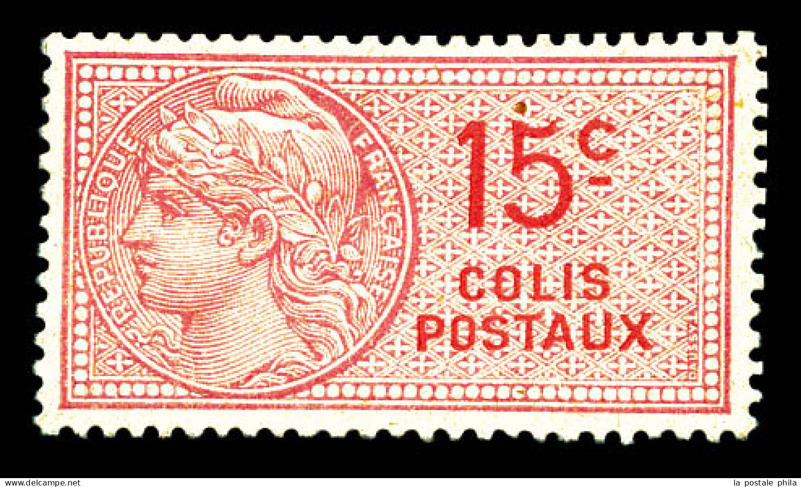 * N°33b, 15c : Valeur En Rouge, Très Bon Centrage. SUP. R. (signé Calves/certificat)  Qualité: *  Cote: 800 Euros - Mint/Hinged