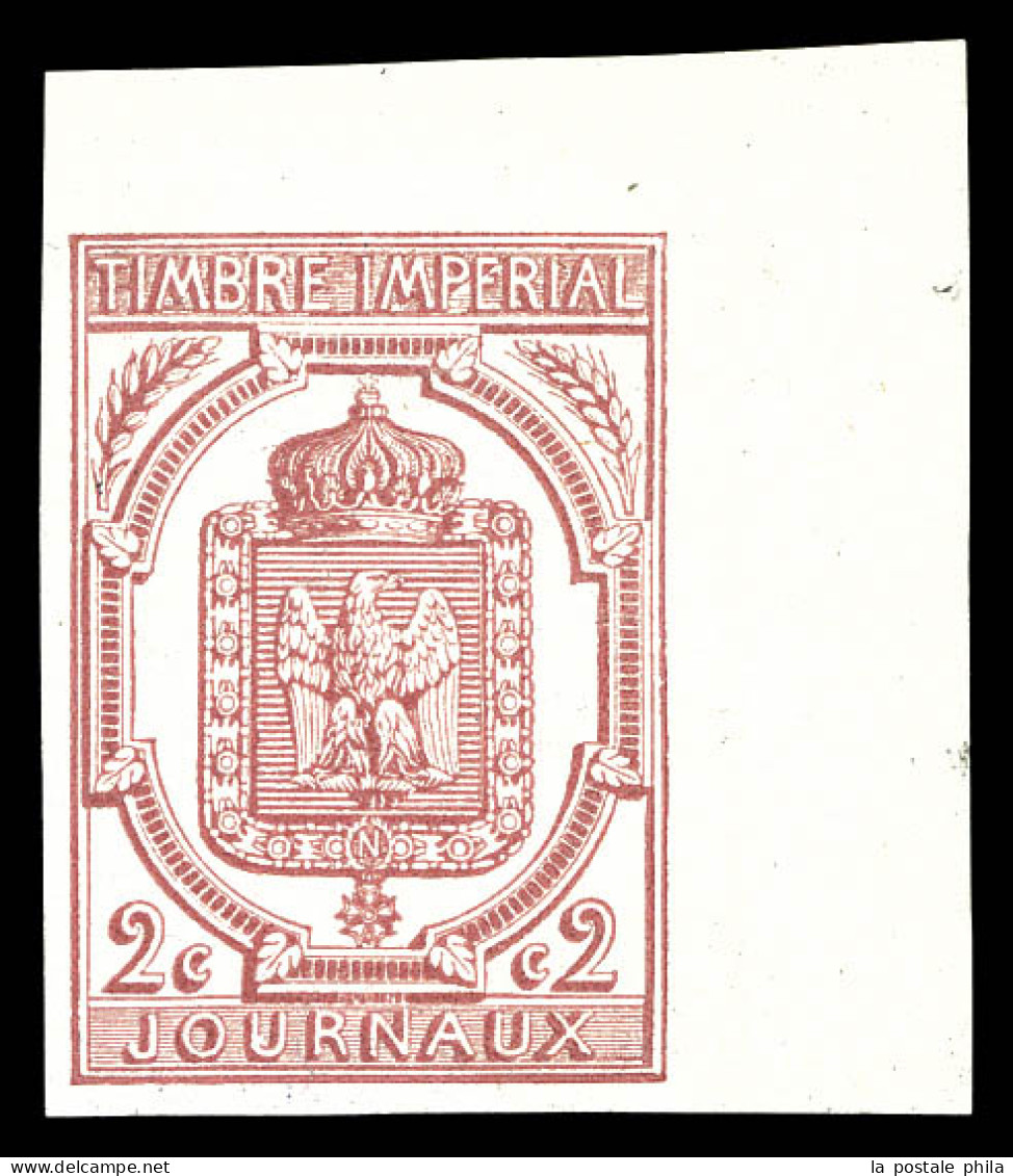 ** N°3, 2c Rose Carminé, Coin De Feuille, Fraîcheur Postale. SUP. R.R. (signé Calves/Brun/certificats)  Qualité: ** - Journaux