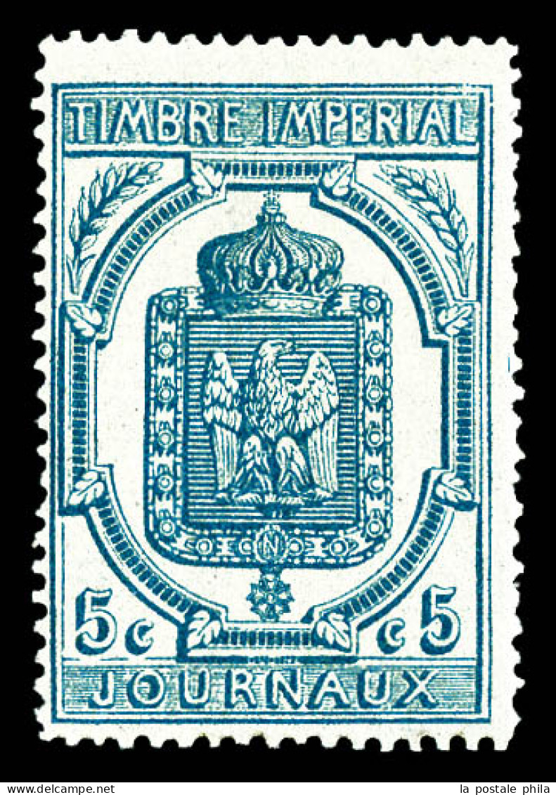 ** N°11, 5c Bleu, Fraîcheur Postale. SUPERBE. R.R. (signé Calves/certificat)  Qualité: ** - Zeitungsmarken (Streifbänder)