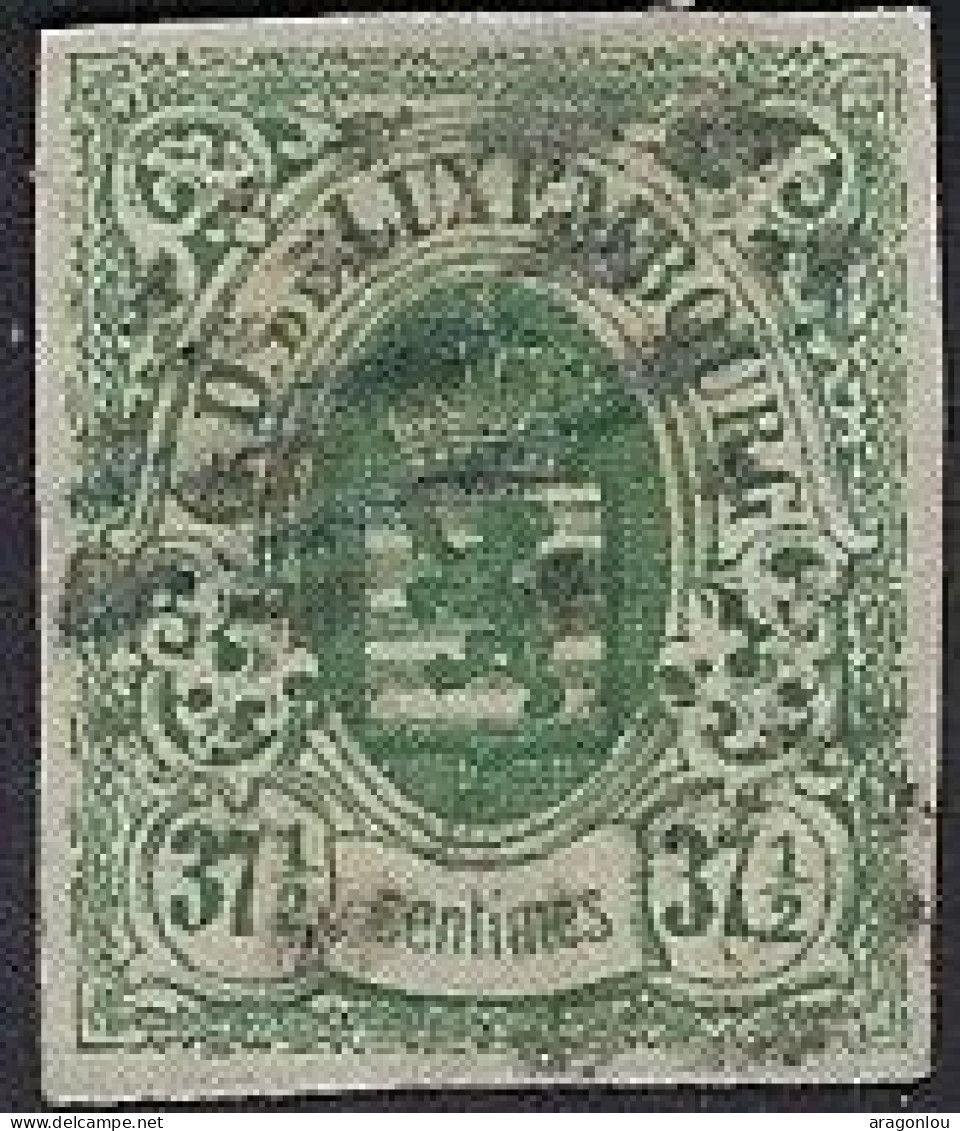 Luxembourg - Luxemburg - Timbres -  1859    37,5c.   °   Dés De Frisange    Michel 10   VC. 300,- - 1859-1880 Wapenschild