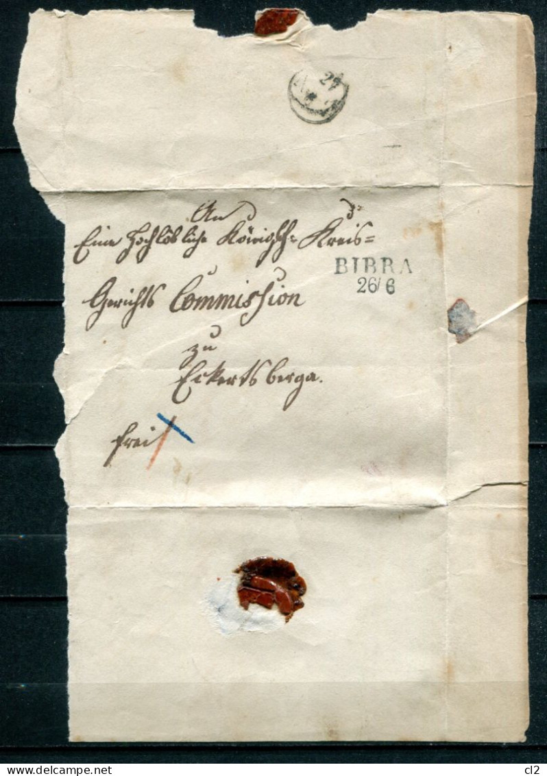 PRUSSE - 24.06.1854 - Lettre BIBRA Nach ECKARSTBERGA - Storia Postale