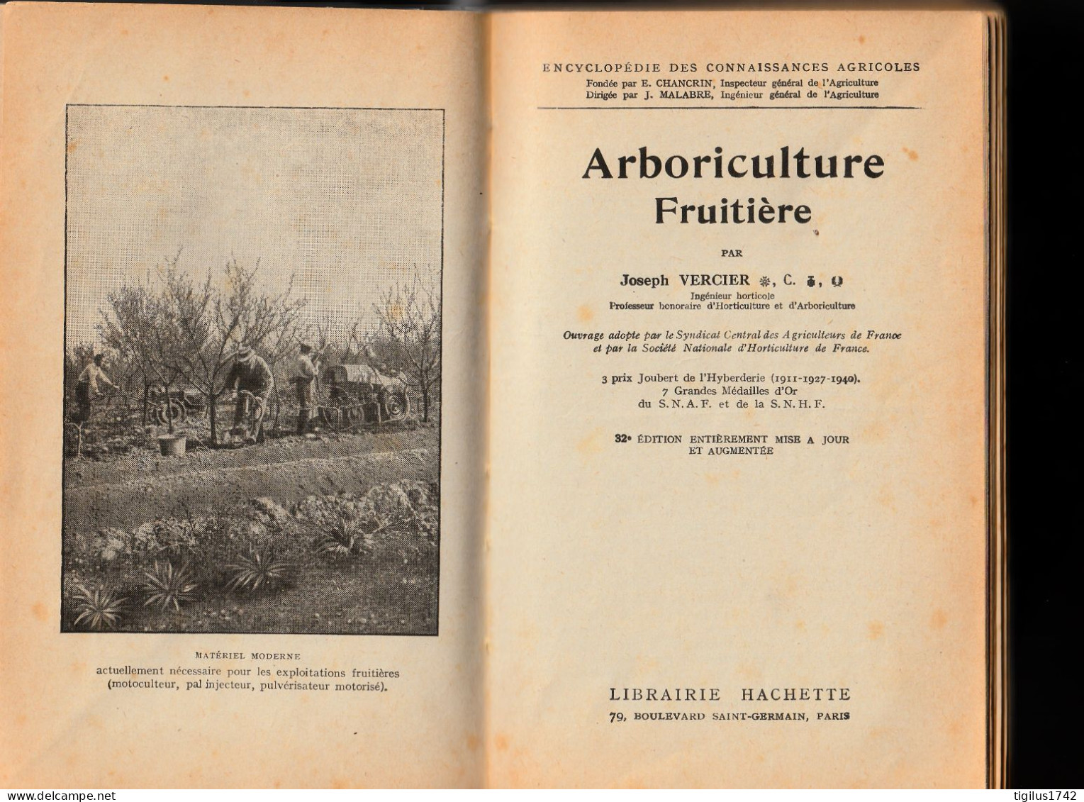 Joseph Vercier. Arboriculture Fruitière. Hachette, 1910 - Jardinería