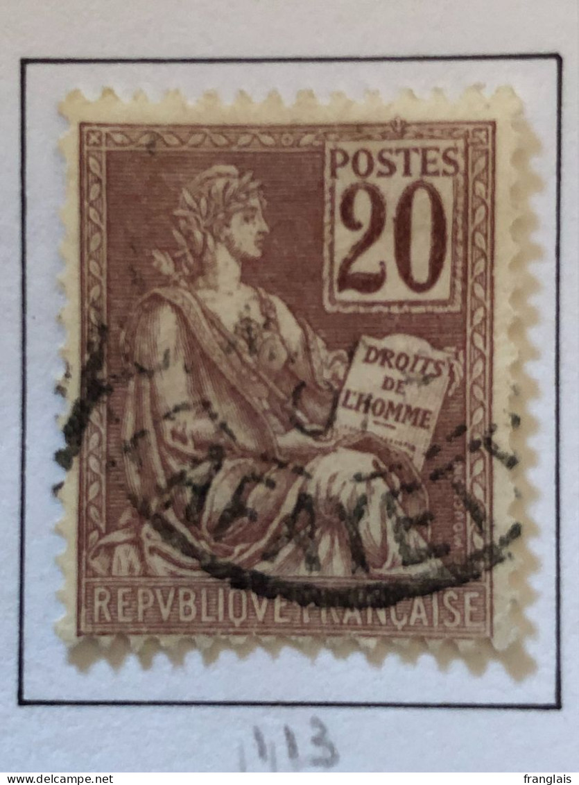 Timbre 113 Oblitéré Cote 12€ - Used Stamps