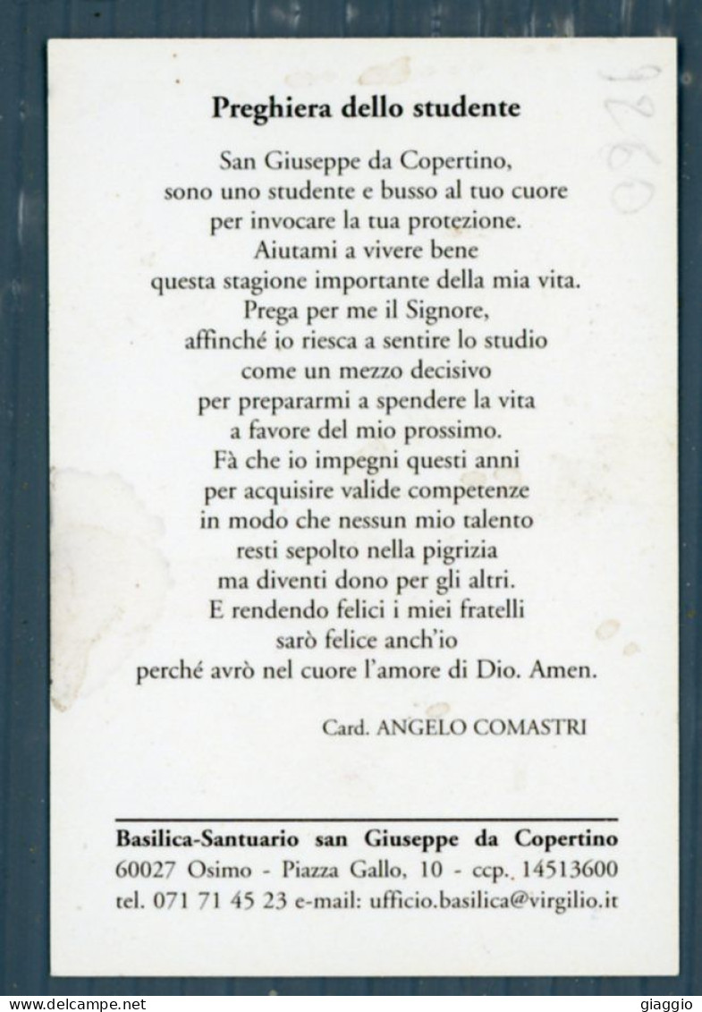 °°° Santino N. 9260 - Preghiera Dello Studente °°° - Religion & Esotericism