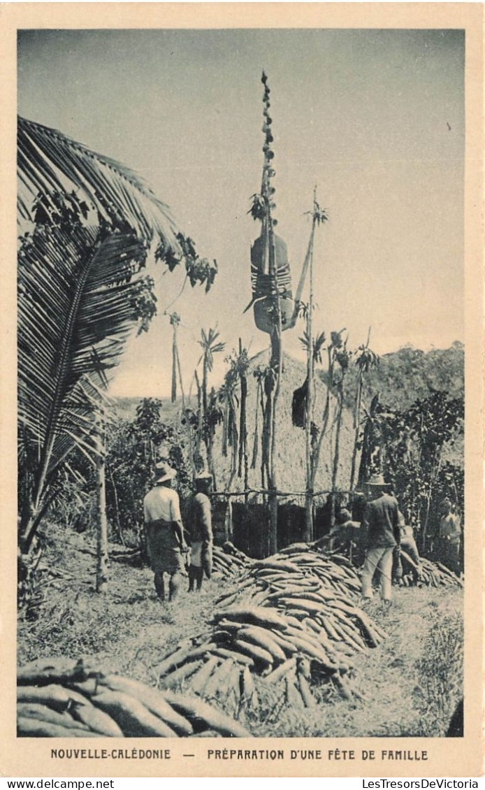 NOUVELLE CALEDONIE - Préparation D'une Fête De Famille - Animé - Carte Postale Ancienne - Nueva Caledonia