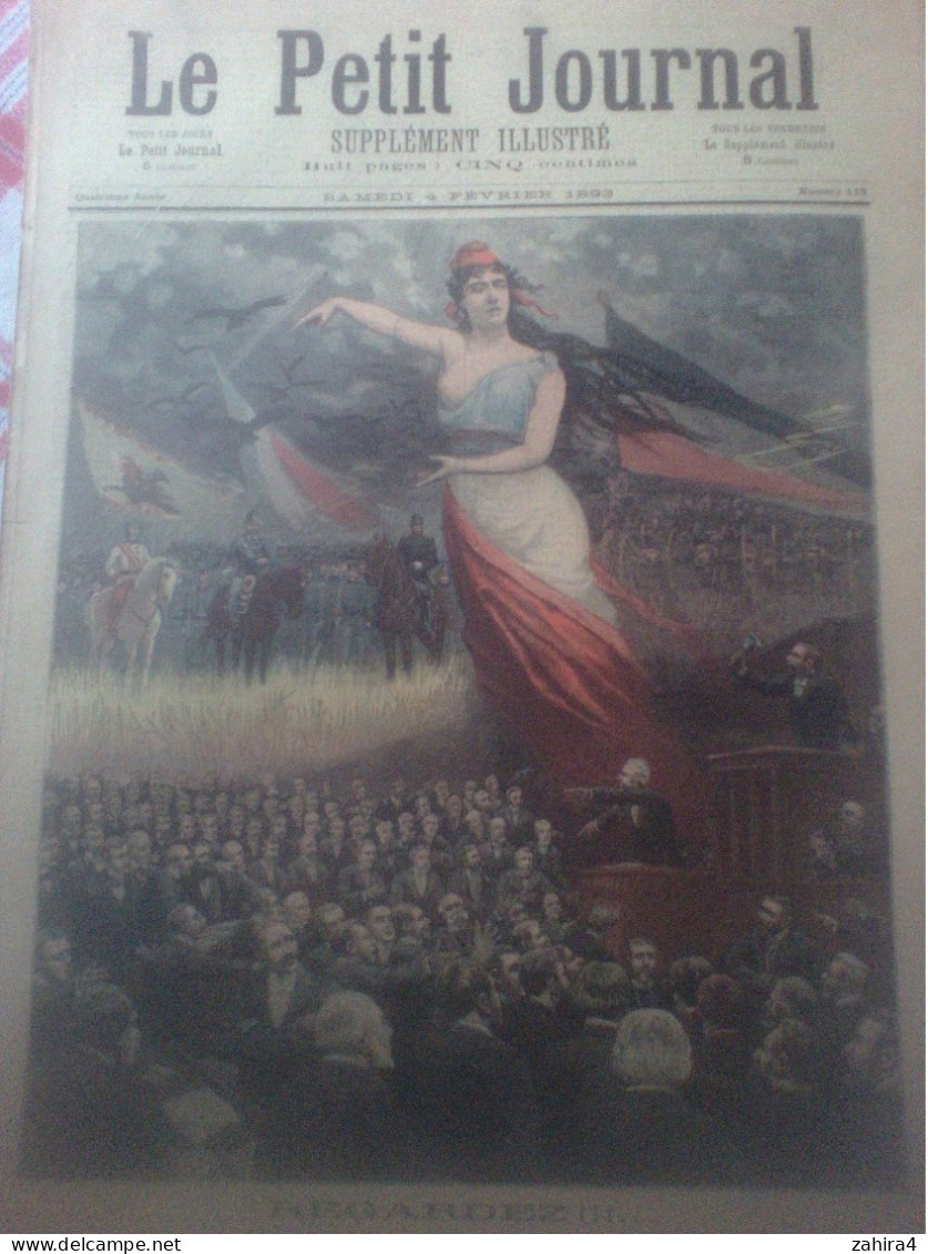 Le Petit Journal 115 Erotisme Marianne Thamar Regardez Séance Parlement Agitée Tableau Cabanel Partition Bressier Vimeux - Zeitschriften - Vor 1900