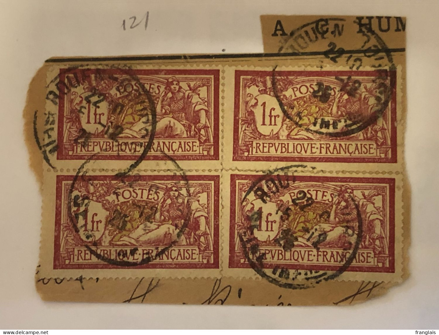 Timbre 121 En Bloc De 4 Oblitéré Cote 4€ - Used Stamps