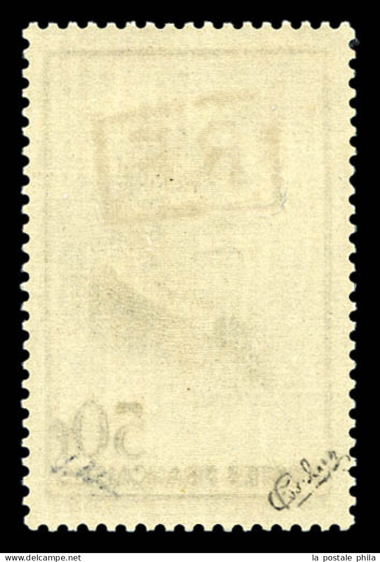 ** N°33, POITIERS: Pétain, 50F Noir Type III, Rare Et Superbe (signé Calves/certificat)  Qualité: **  Cote: 4320 Euros - Liberación