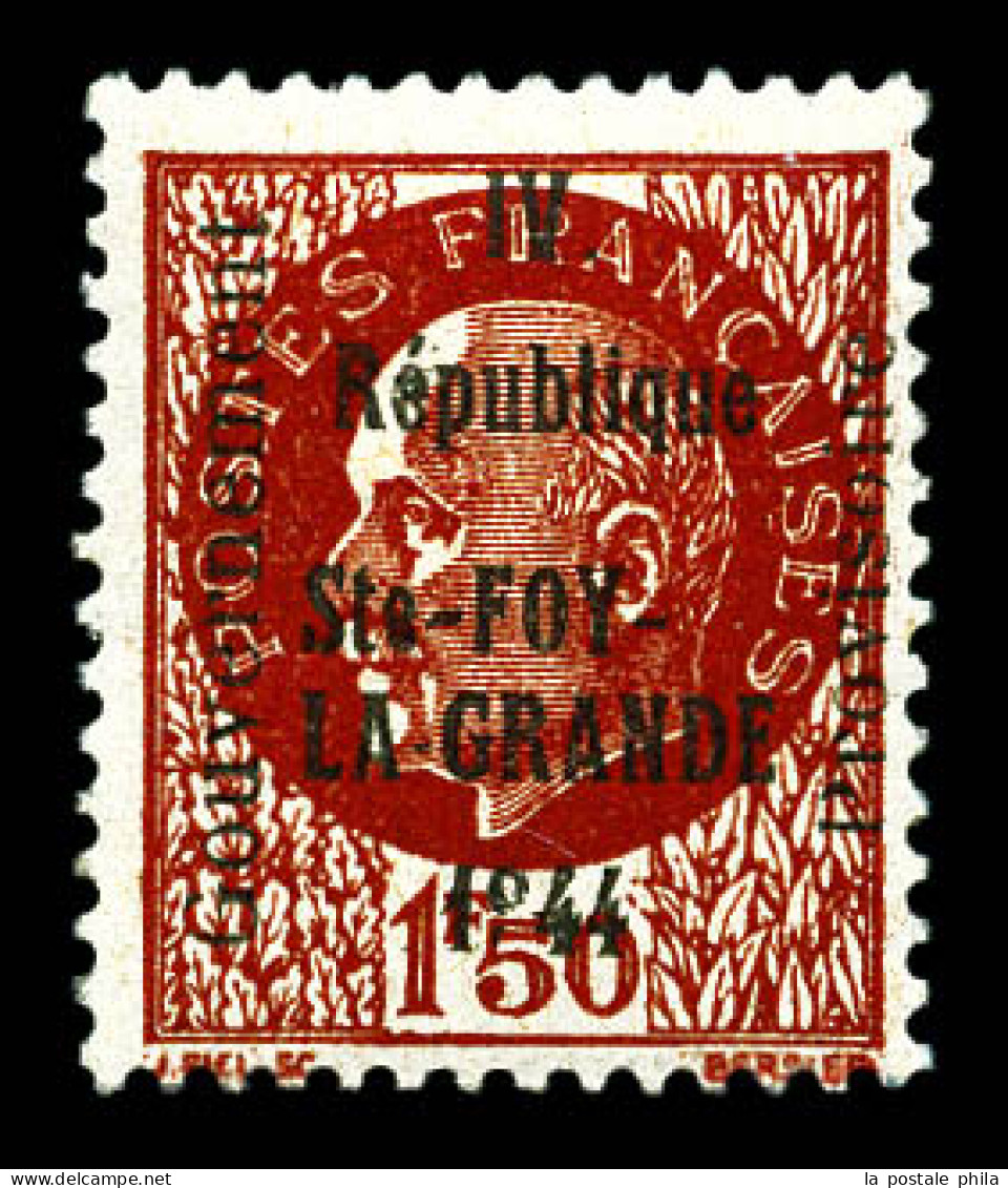 ** N°3, SAINTE FOY La GRANDE: 1f 50 Brun Rouge Type III. TB (signé Mayer)  Qualité: **  Cote: 330 Euros - Liberación