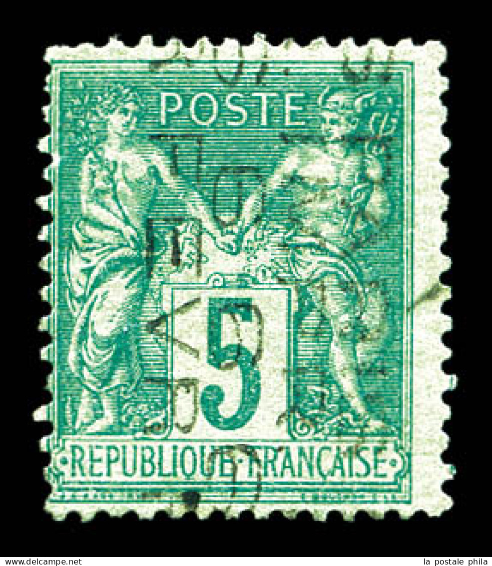 (*) N°3, 5c Vert Surchargé 4 Lignes Du 6 FEVRIER, SUP. R.R.R. (signé Brun/certificats)  Qualité: (*) - 1893-1947