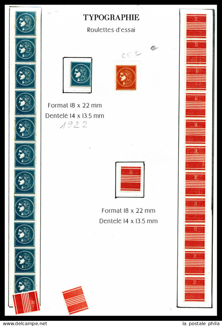 ** Ce 1a, Ce 2 Et BH 4: Roulettes D'essais TB  Qualité: **  Cote: 281 Euros - Proofs, Unissued, Experimental Vignettes