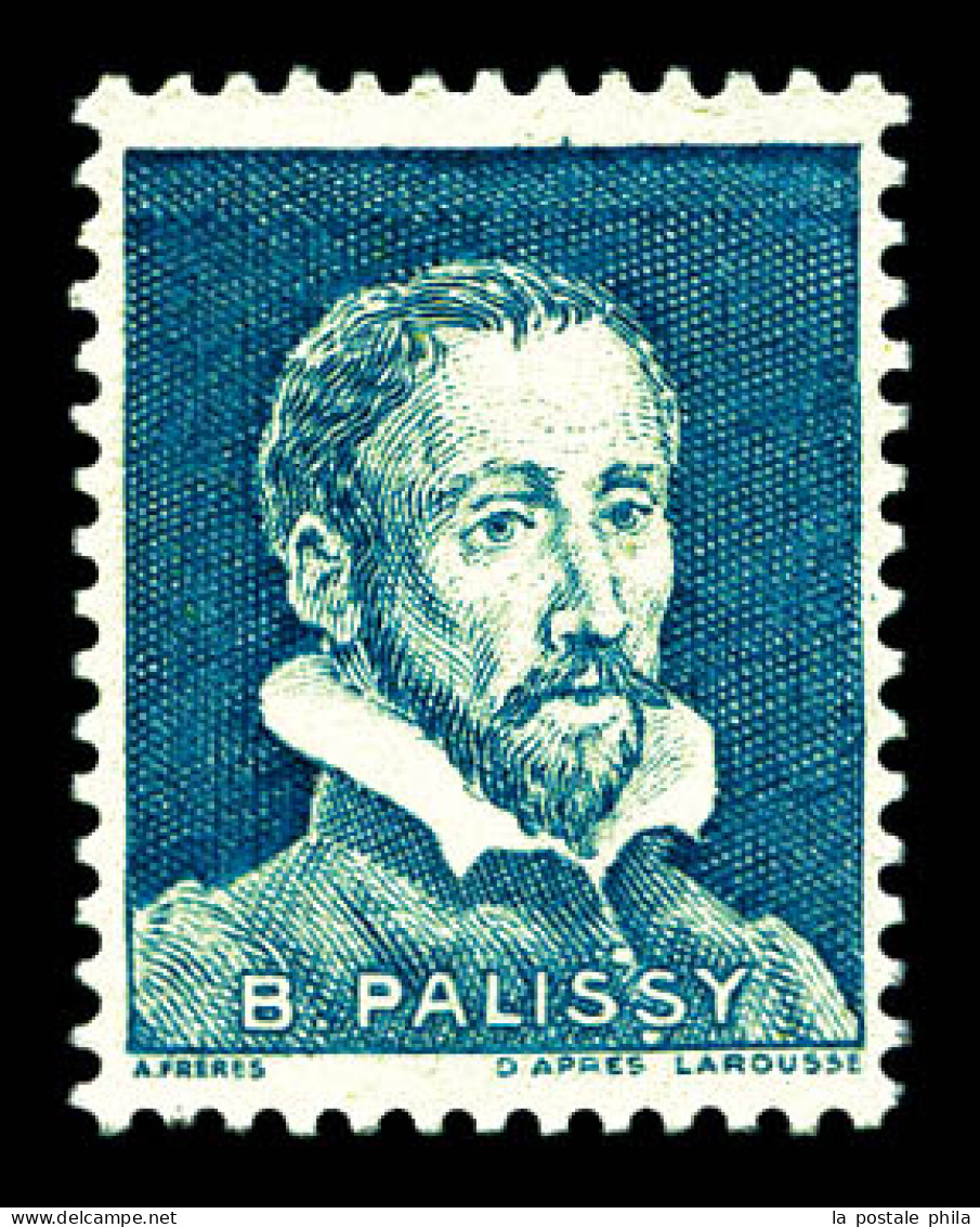 ** Pa 18, Palissy Type II Bleu Acier Sur Jaune Fluo. TB  Qualité: **  Cote: 160 Euros - Proofs, Unissued, Experimental Vignettes