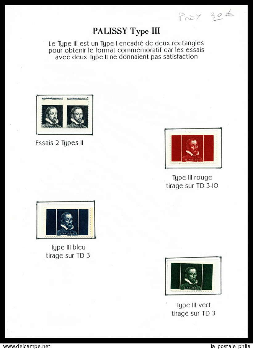 ** Pa 46, 47 Et 48, Palissy Type III, 18 Exemplaires Différents. TB  Qualité: ** - Prove, Non Emessi, Vignette Sperimentali