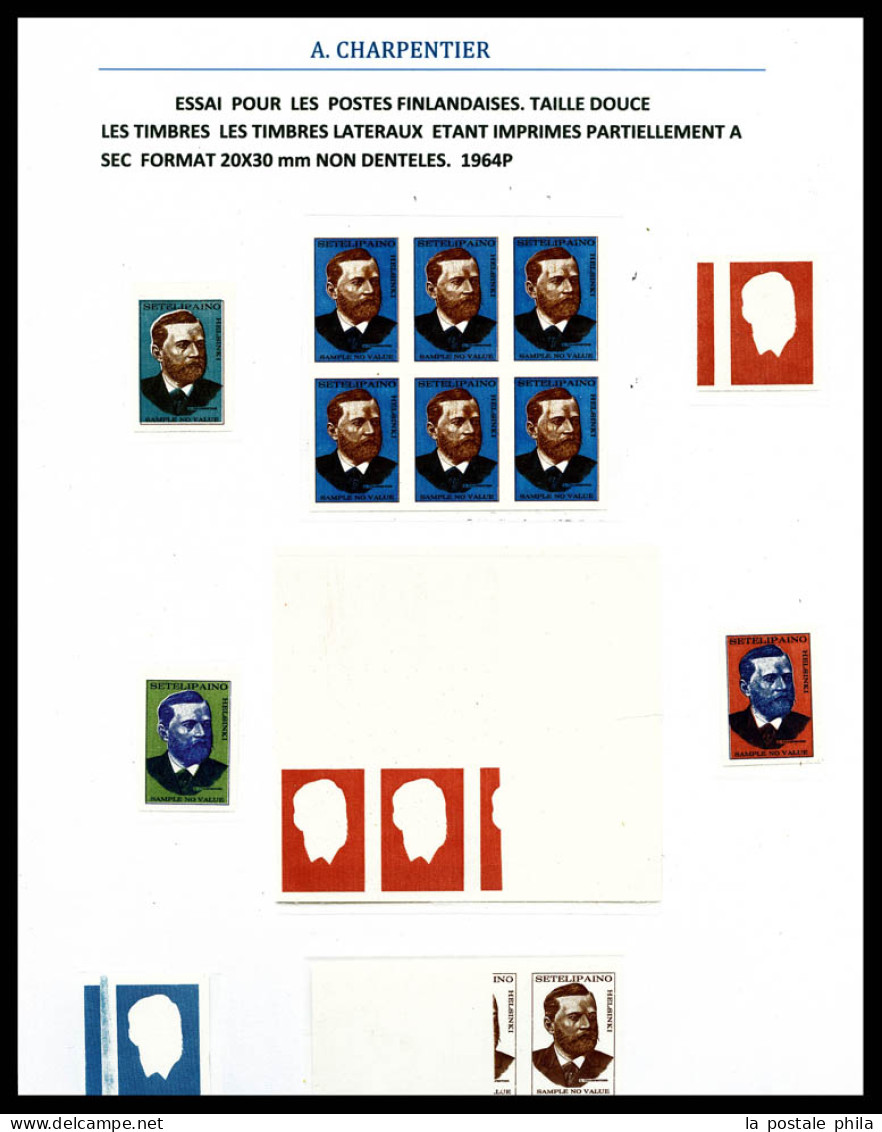 N AC1/6, A. CHARPENTIER: 15 Essais. TB  Qualité: N  Cote: 630 Euros - Proofs, Unissued, Experimental Vignettes