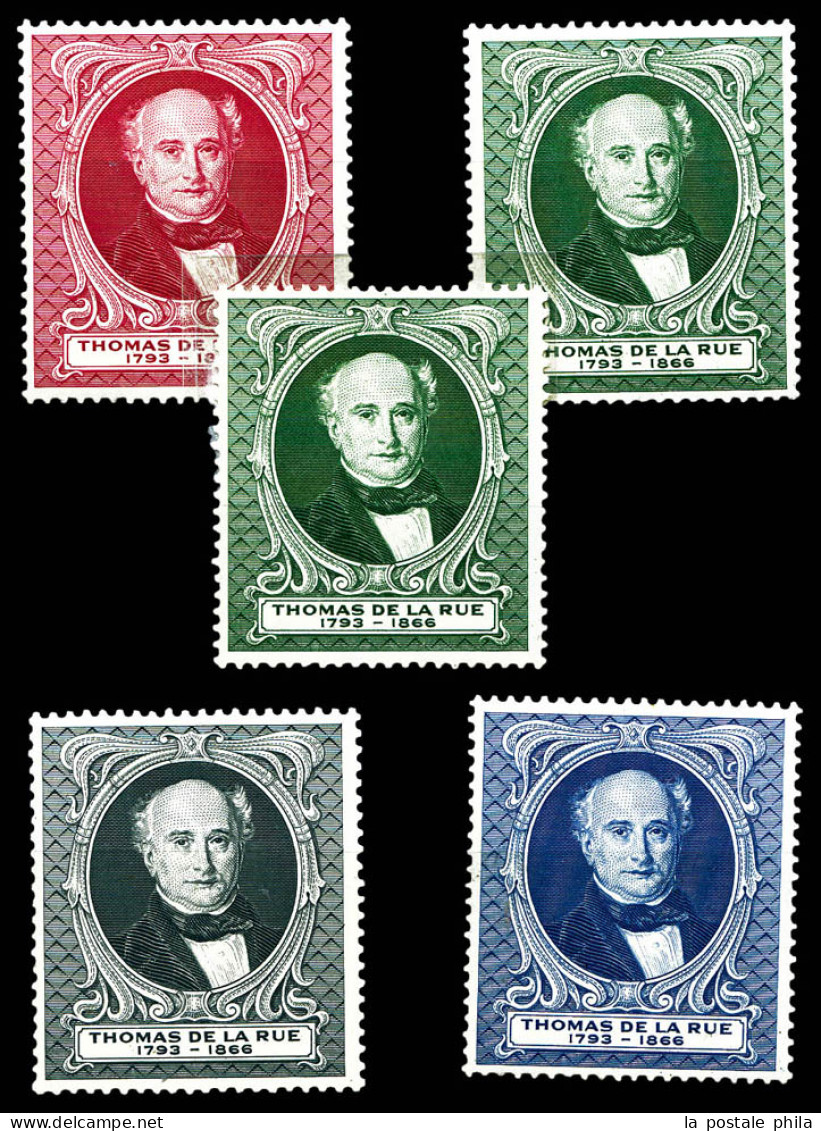 ** LR 1/2, Thomas De La Rue: 15 Essais Différents TB  Qualité: ** - Proofs, Unissued, Experimental Vignettes