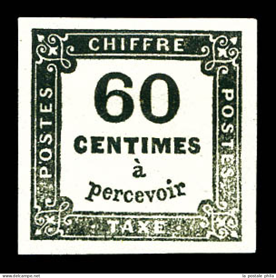 (*) N°9B, Non émis, 60c Noir, Très Jolie Pièce. TRES RARE. SUP (signé Calves/certificats)  Qualité: (*)  Cote: 4000 Euro - 1859-1959 Neufs