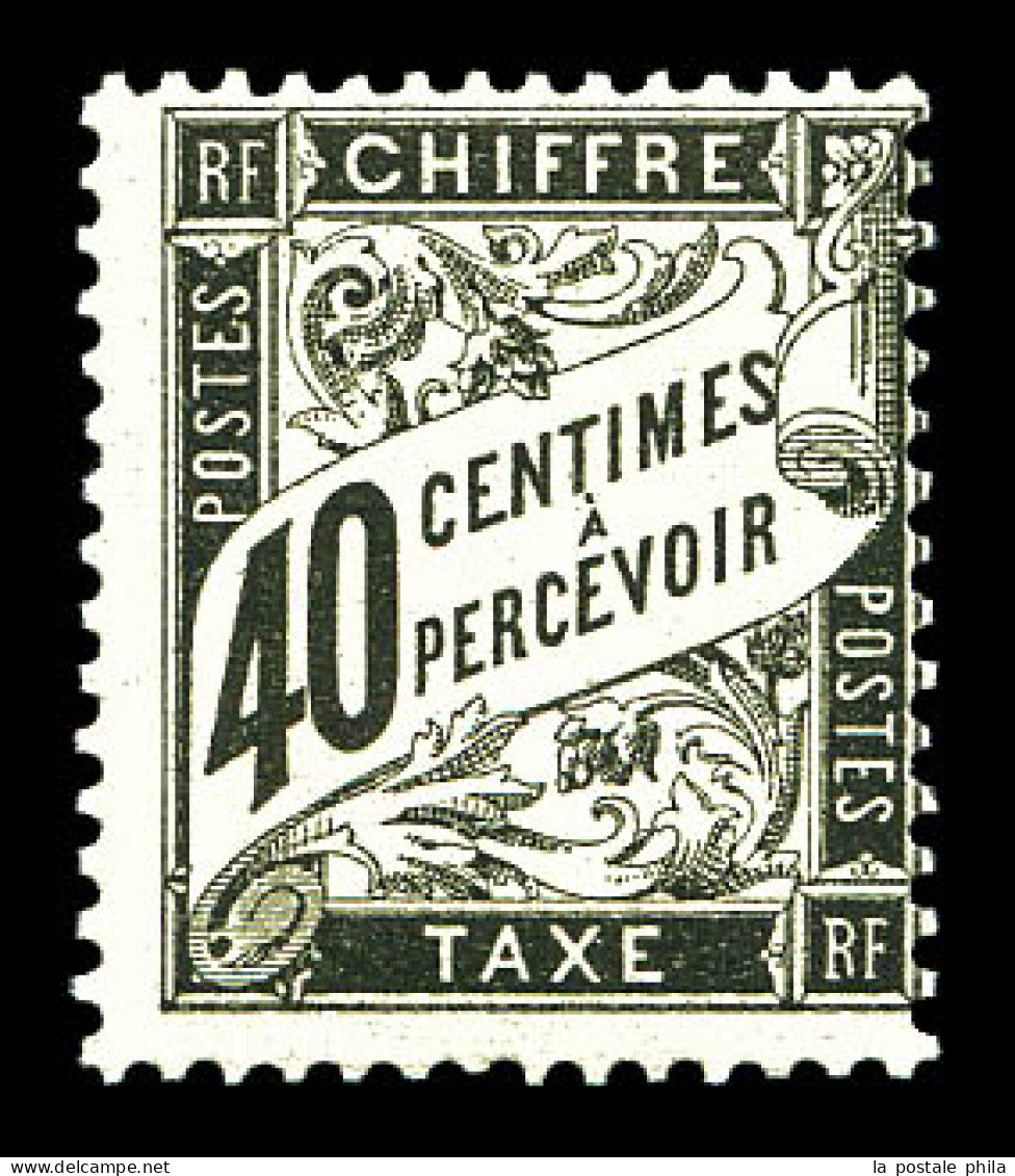 ** N°19, 40c Noir. TTB  Qualité: ** - 1859-1959 Mint/hinged