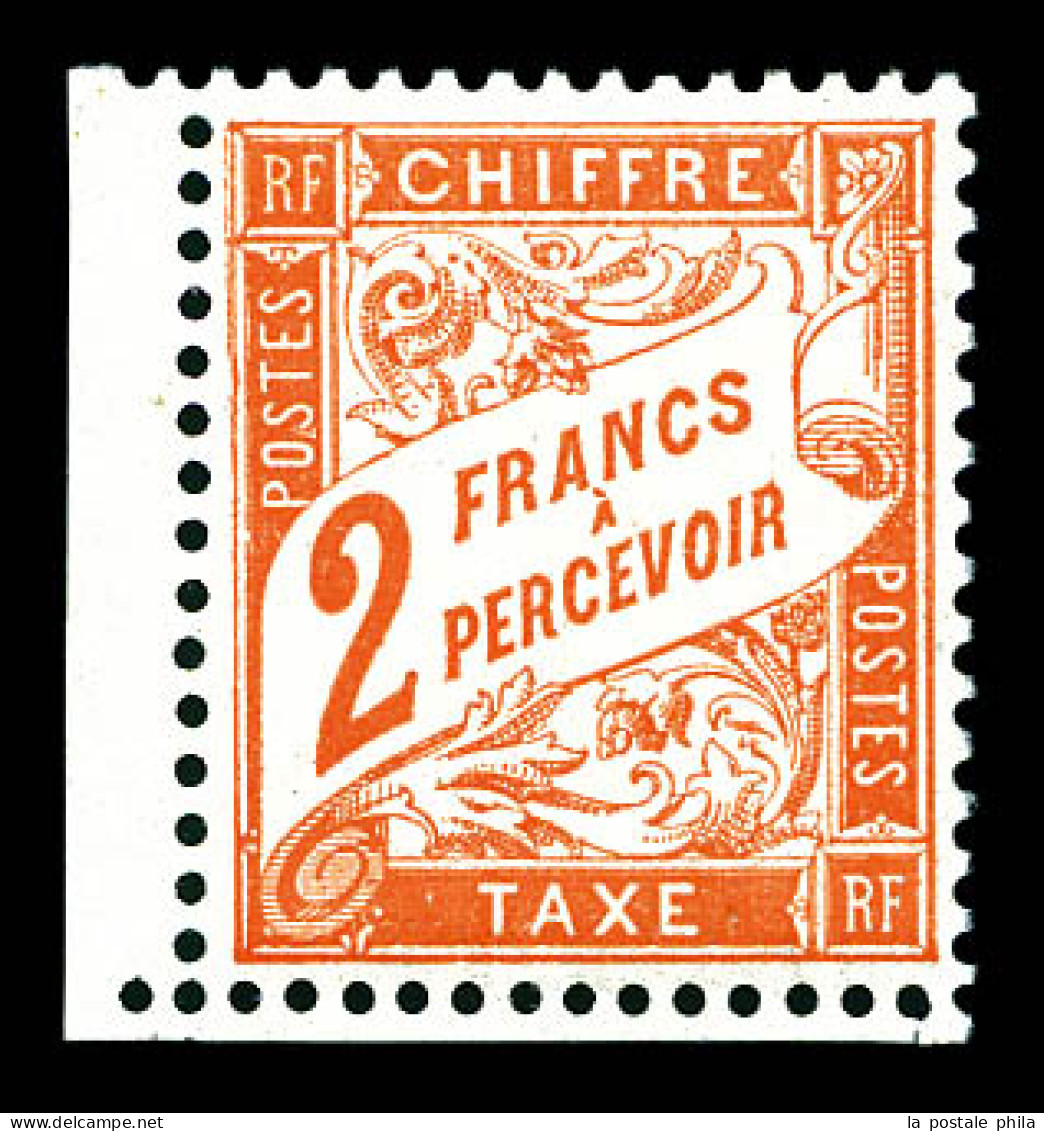 ** N°41, 2f Rouge-orange Cdf, Très Bon Centrage. SUP (certificat)  Qualité: **  Cote: 1040 Euros - 1859-1959 Postfris