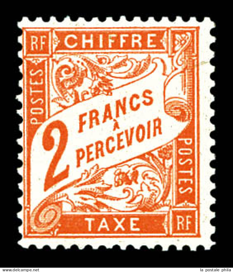 ** N°41, 2F Rouge-orange. SUP (certificat)  Qualité: **  Cote: 800 Euros - 1859-1959 Nuevos