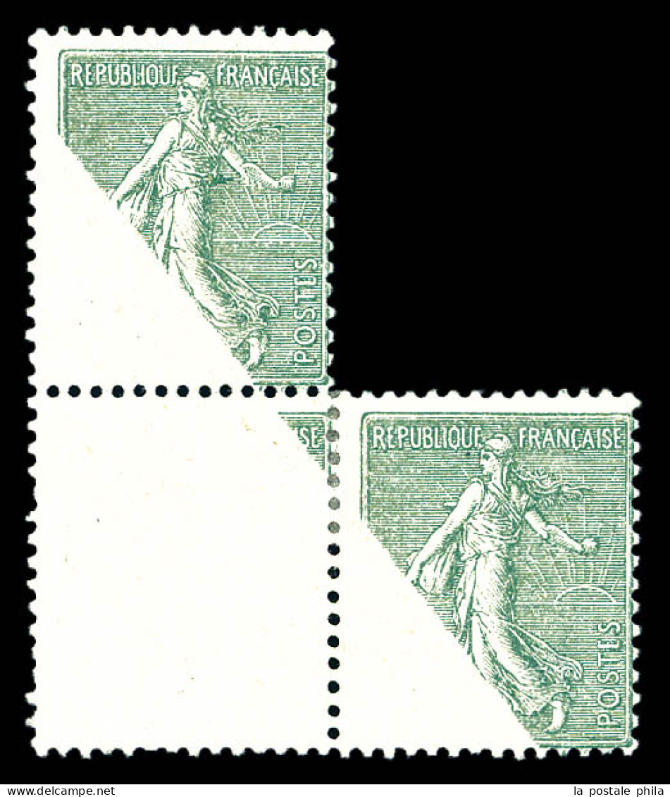 * N°130, 15c Semeuse, Impression Partielle Sur 3 Exemplaires. SUP (signé Calves/certificat)  Qualité: * - Unused Stamps