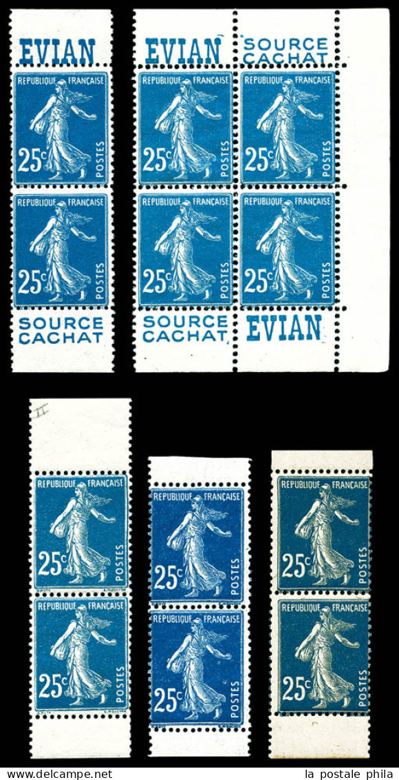 ** N°140, 25c Semeuse Type II: 6 Paires Verticales De Carnets. TTB  Qualité: **  Cote: 600 Euros - Unused Stamps