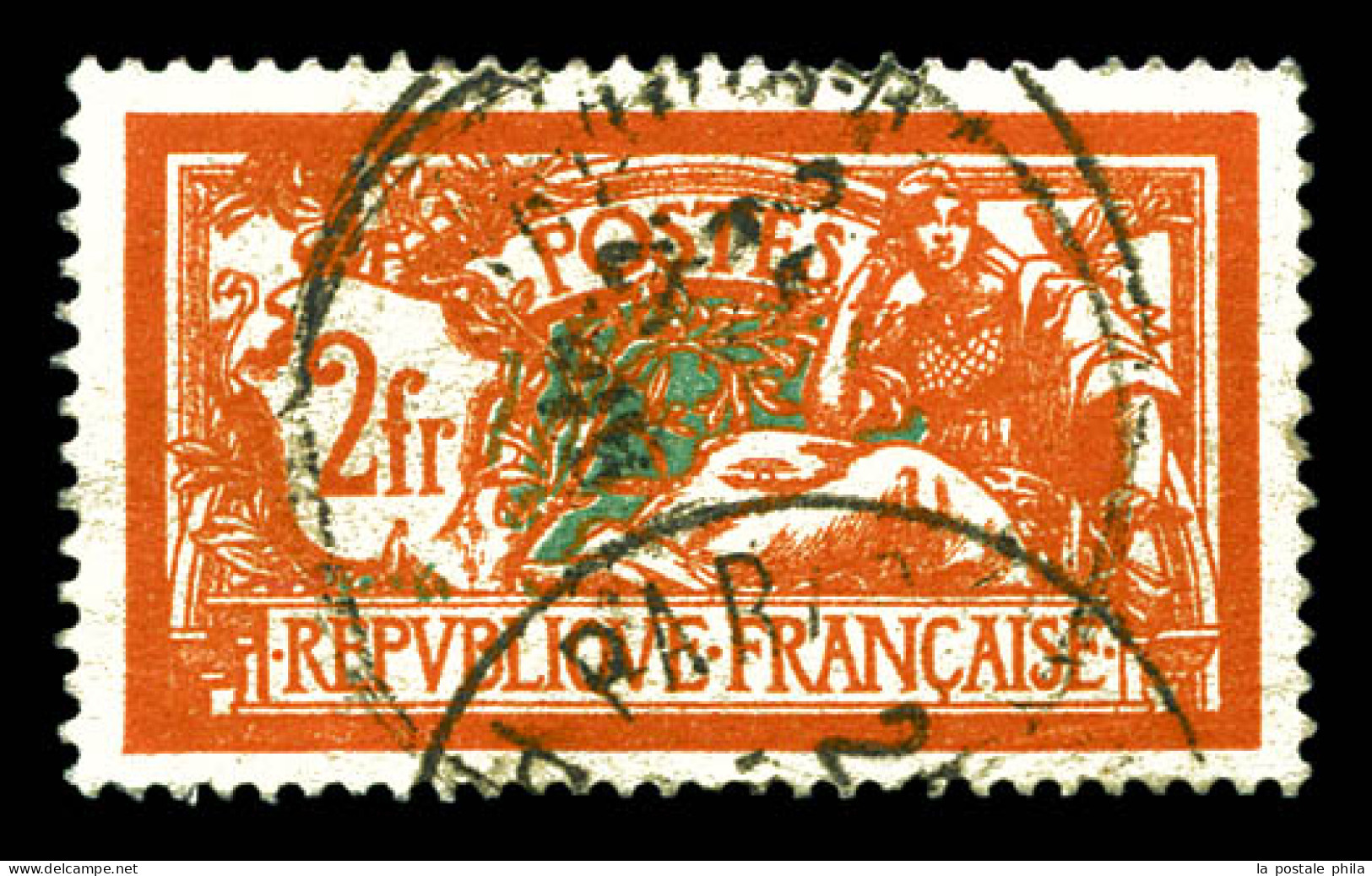 O N°145c, 2F Merson, écusson Brisé, Bon Centrage. TB  Qualité: Oblitéré  Cote: 305 Euros - Used Stamps