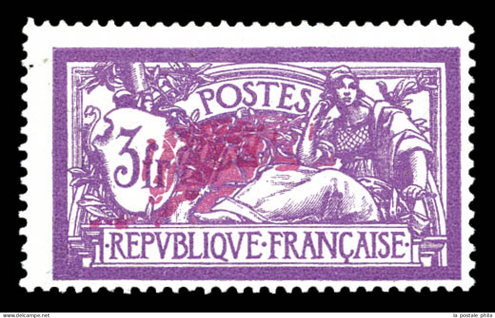 ** N°240, 3f Merson, Double Impression Du Centre. SUP. R. (certificat)  Qualité: ** - Unused Stamps