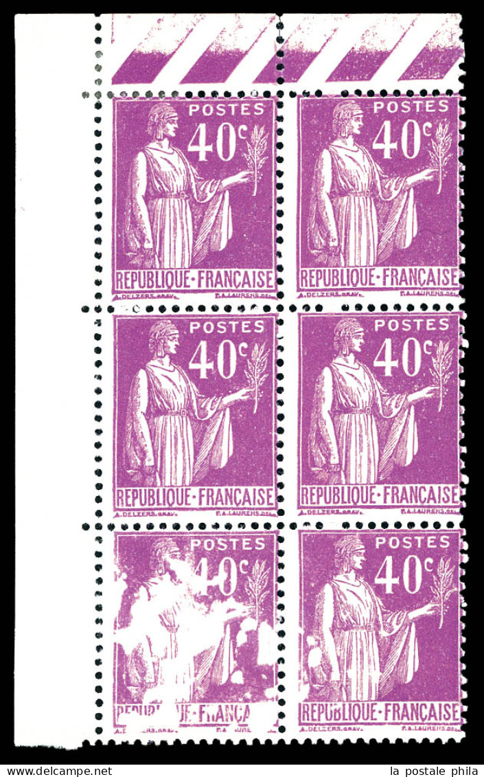 ** N°281, 40c Paix, Impression Très Défectueuse Sur Bd6. TB  Qualité: ** - Unused Stamps