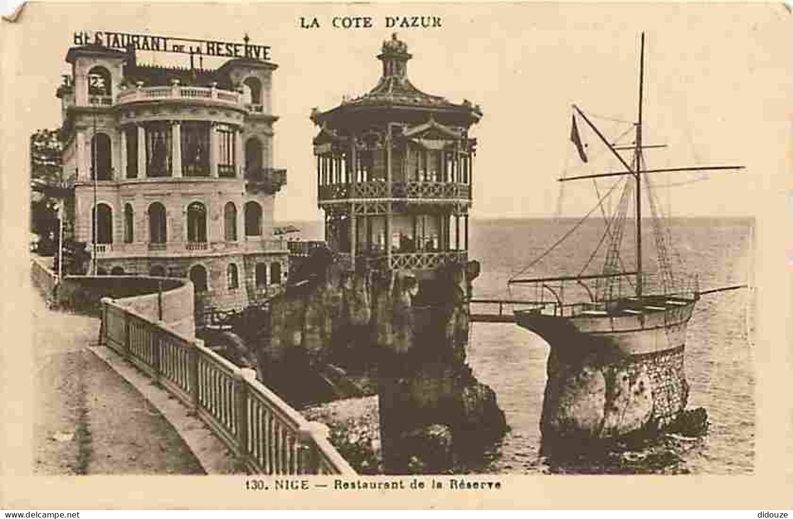 06 - Nice - Restaurant De La Réserve - Correspondance - CPA - Voir Scans Recto-Verso - Pubs, Hotels And Restaurants