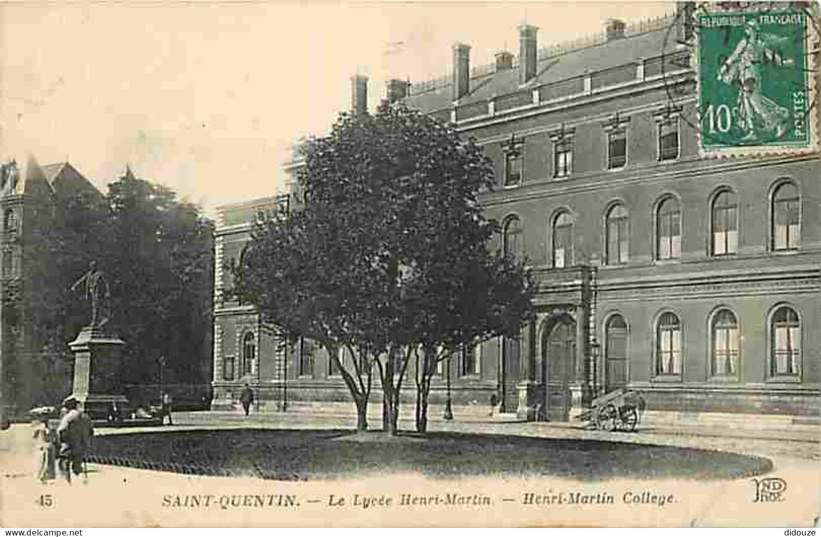 02 - Saint Quentin - Le Lycée Henri Martin - Animée - Oblitération Ronde De 1922 - CPA - Voir Scans Recto-Verso - Saint Quentin