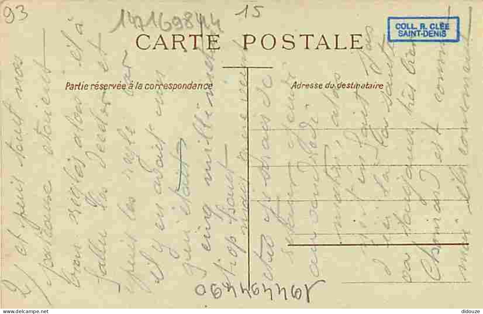 93 - Saint Denis - Souvenir Et Pensées De Saint Denis - Hirondelle - Correspondance - CPA - Voir Scans Recto-Verso - Saint Denis