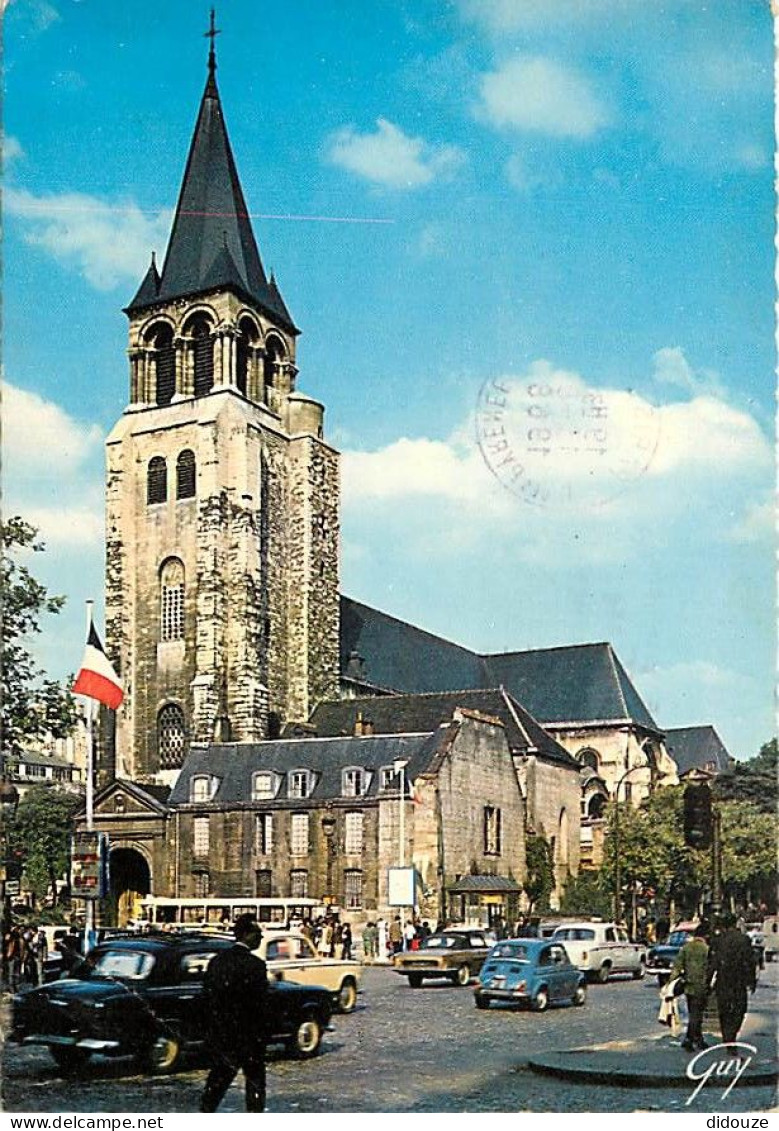 Automobiles - Paris - L'Eglise Saint Germain Des Près - CPM - Etat Pli Visible - Voir Scans Recto-Verso - Voitures De Tourisme