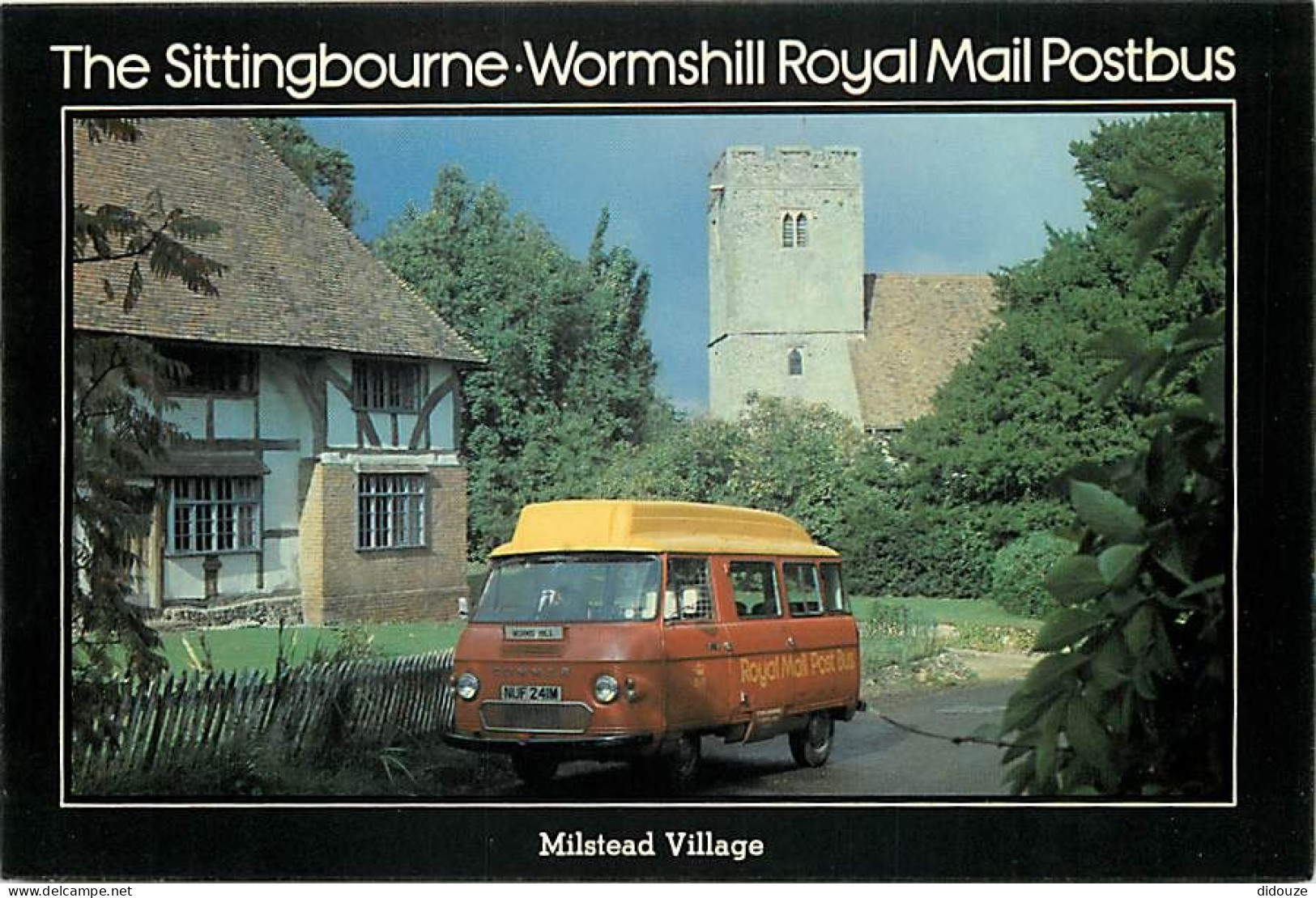 Automobiles - Royaume-Uni - Royal Mail Postcard - The Sittingbourne Wormshill Royal Mail Postbus - Milstead Village - Fi - Turismo