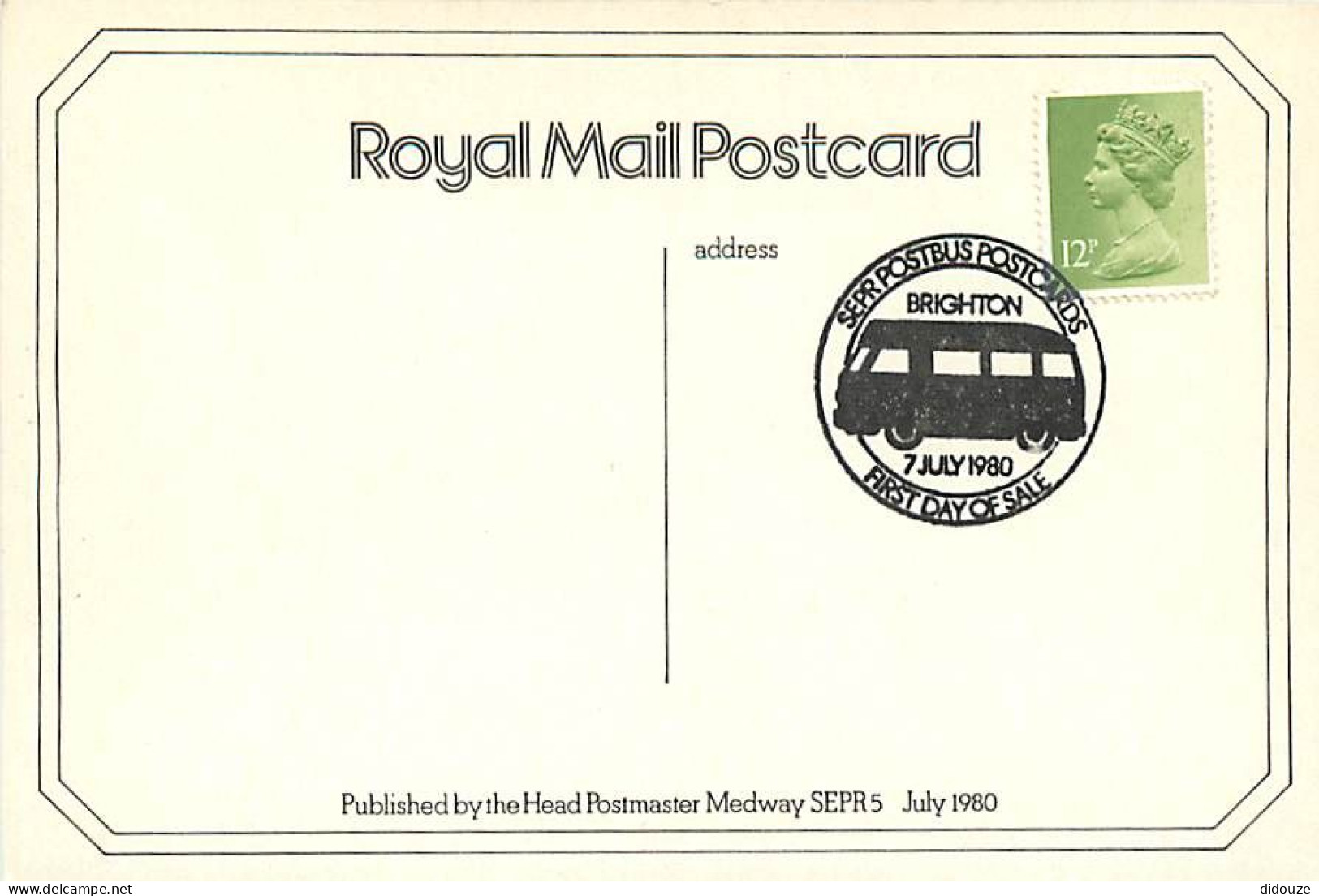 Automobiles - Royaume-Uni - Royal Mail Postcard - The Sittingbourne Wormshill Royal Mail Postbus - Milstead Village - Fi - Toerisme