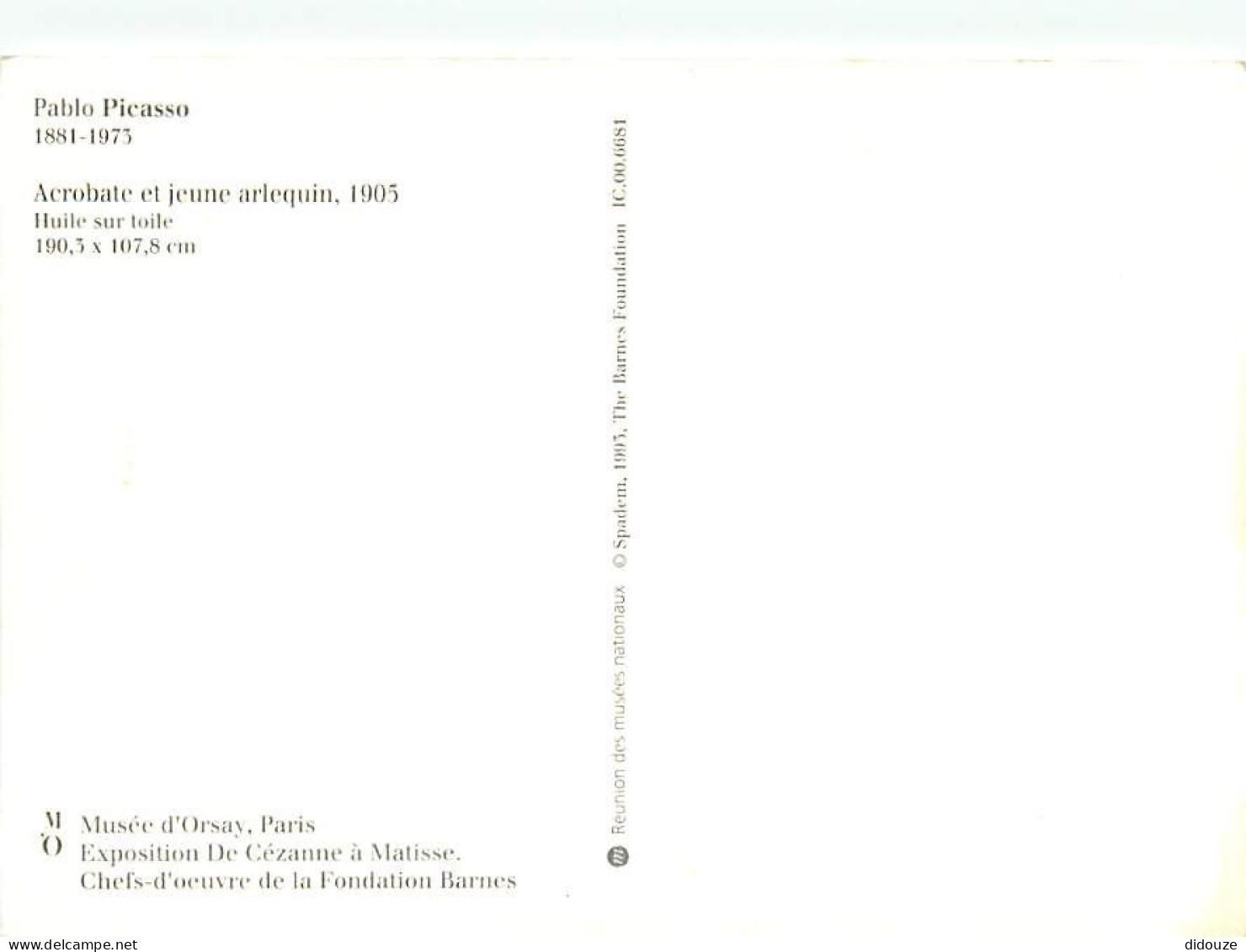 Art - Peinture - Pablo Picasso - Acrobate Et Jeune Arlequin, 1905 - Carte Neuve - CPM - Voir Scans Recto-Verso - Peintures & Tableaux