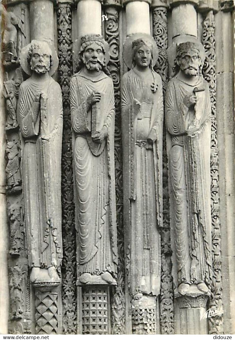 28 - Chartres - Le Château - Détail Du Portail Royal - Sculpture Romane - Art Religieux - Mention Photographie Véritable - Chartres