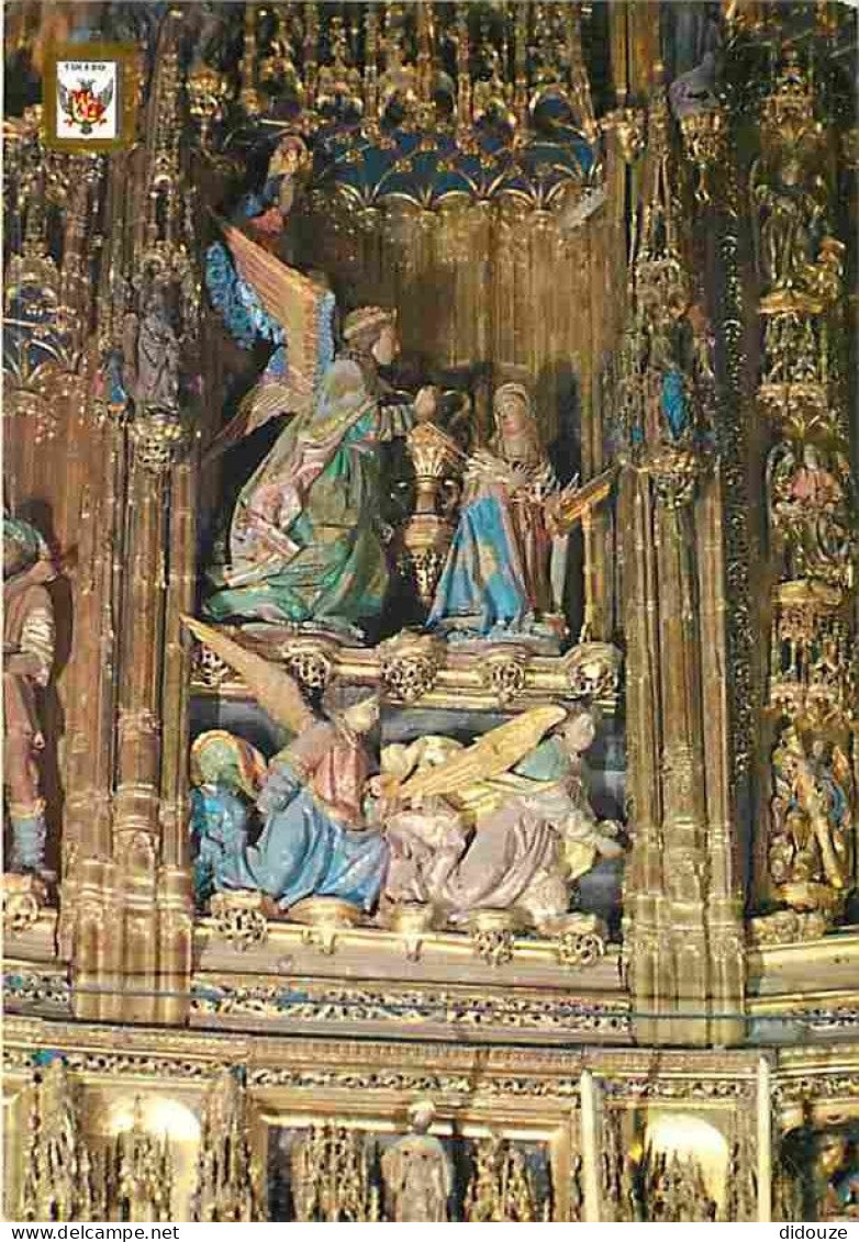 Art - Art Religieux - Toledo - Cathédrale - L'Annonciation - Maitre Autel - Détail Du Rétable - CPM - Voir Scans Recto-V - Gemälde, Glasmalereien & Statuen