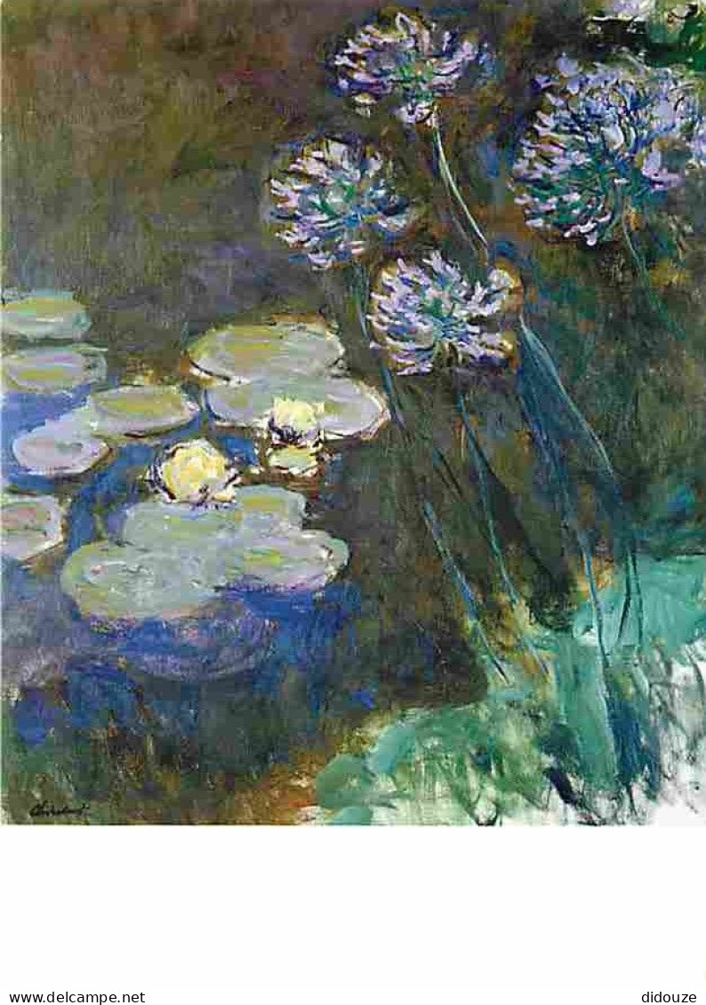 Art - Peinture - Claude Monet - Nymphéas Et Agapanthes - CPM - Voir Scans Recto-Verso - Malerei & Gemälde