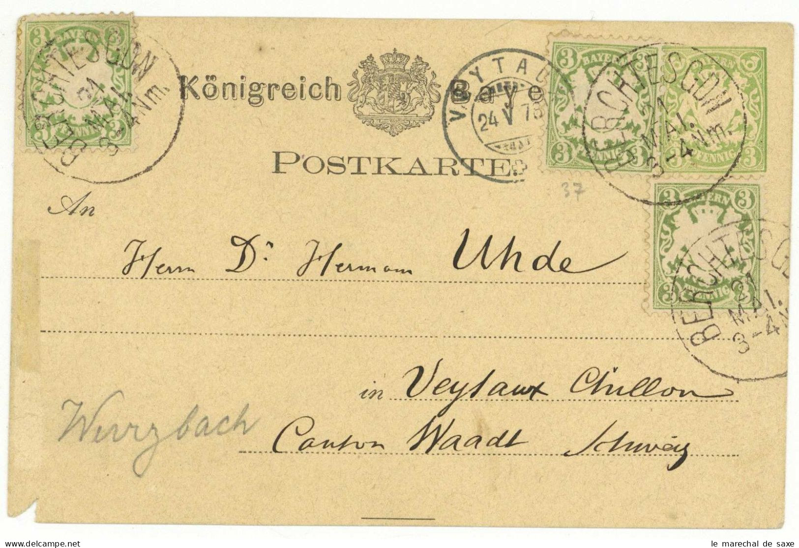 Constant Wurzbach Von Tannenberg (1818-1893) Österreichischer Schriftsteller Autograph Berchtesgaden 1878 - Schrijvers