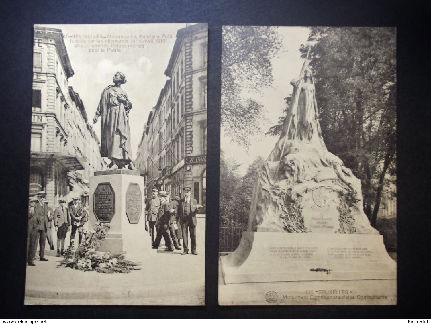 België - Belgique - Brussel  Gabrielle Petit Fusillée Par Les Allemands 11 Avril 1916 - Monument Commémoratif  - Used - Personaggi Famosi