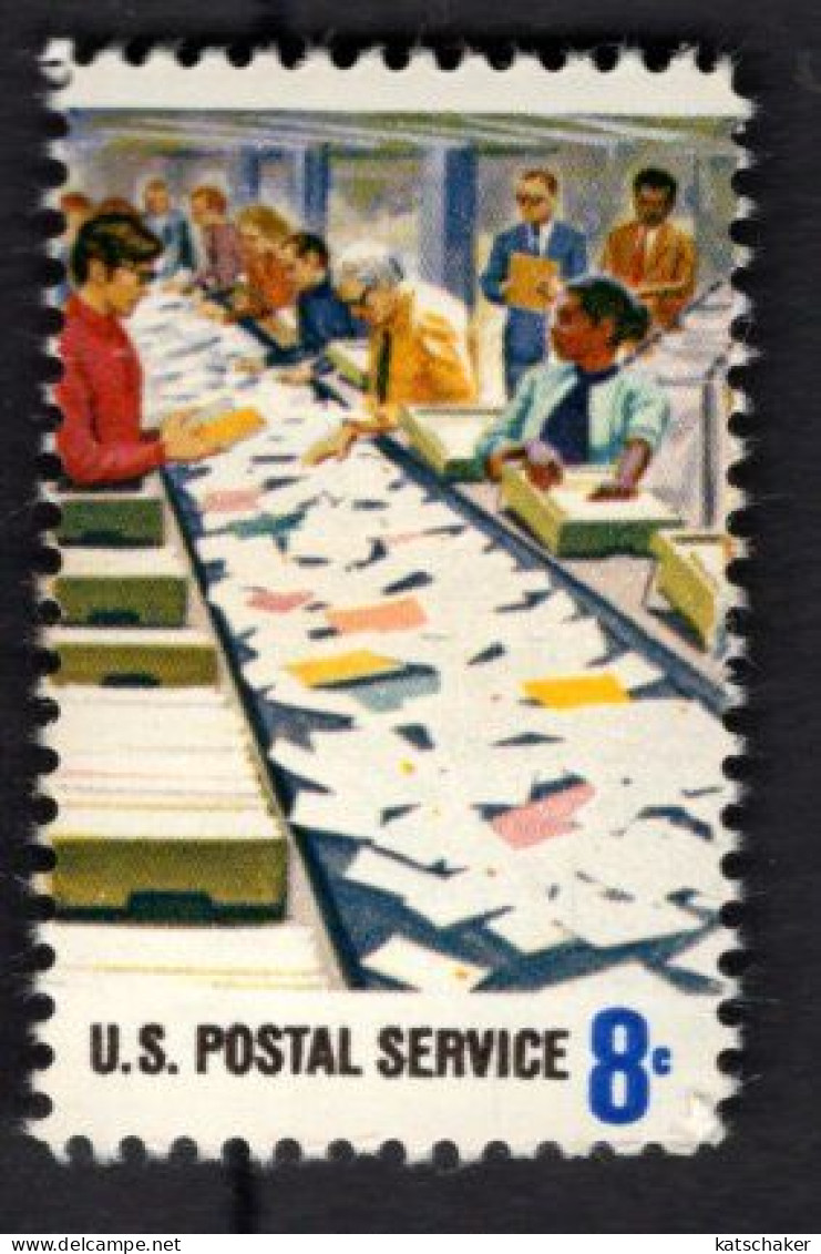 259911577 1973 SCOTT 1491 (XX) POSTFRIS MINT NEVER HINGED - POSTAL SERVICES - LETTER FACING ON CONVEYOR BELT - Other & Unclassified