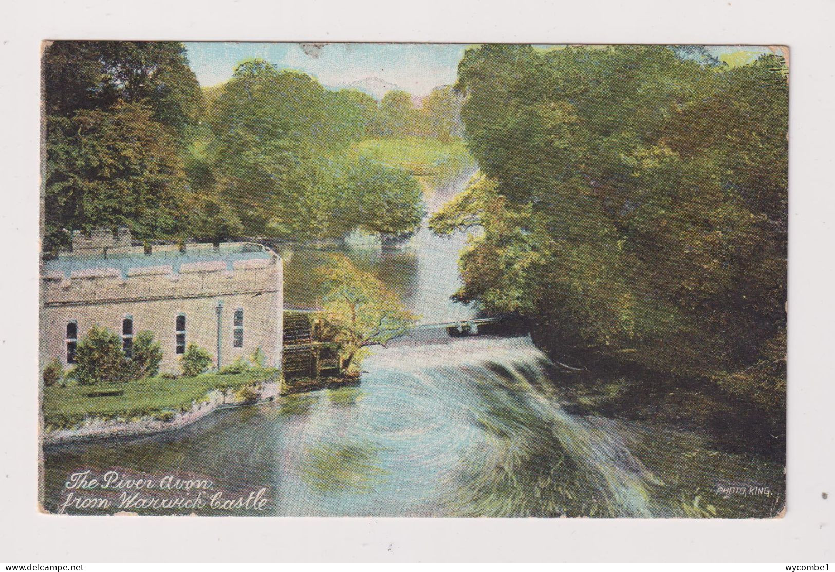 ENGLAND - River Avon From Warwick Castle Vintage Unused Postcard As Scans - Warwick