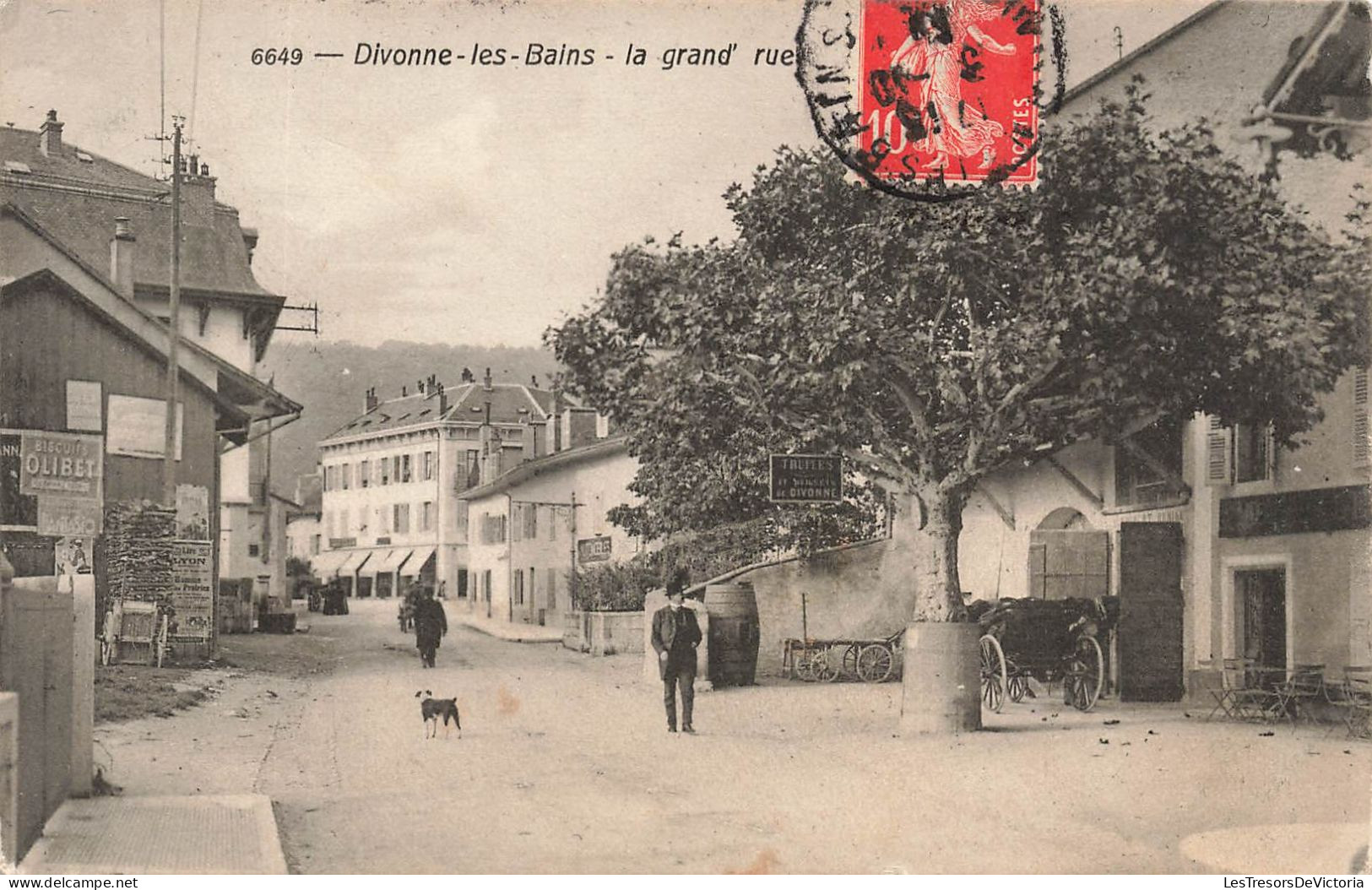 FRANCE - Divonne Les Bains - La Grand Rue - Vue Générale - Animé - Carte Postale Ancienne - Divonne Les Bains