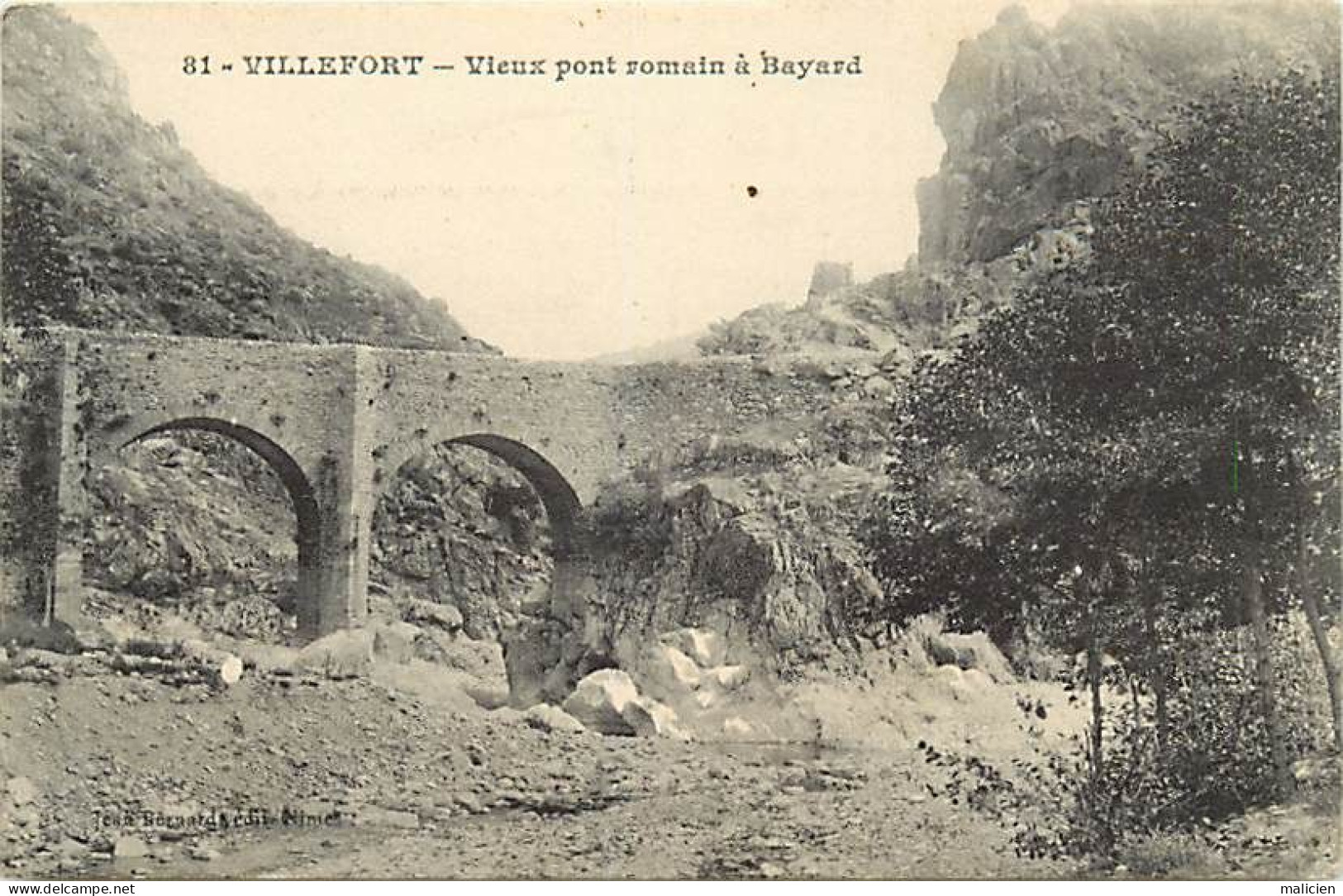 - Dpts Div.-ref-BN202- Lozère - Villefort - Vieux Pont Romain à Bayard - - Villefort
