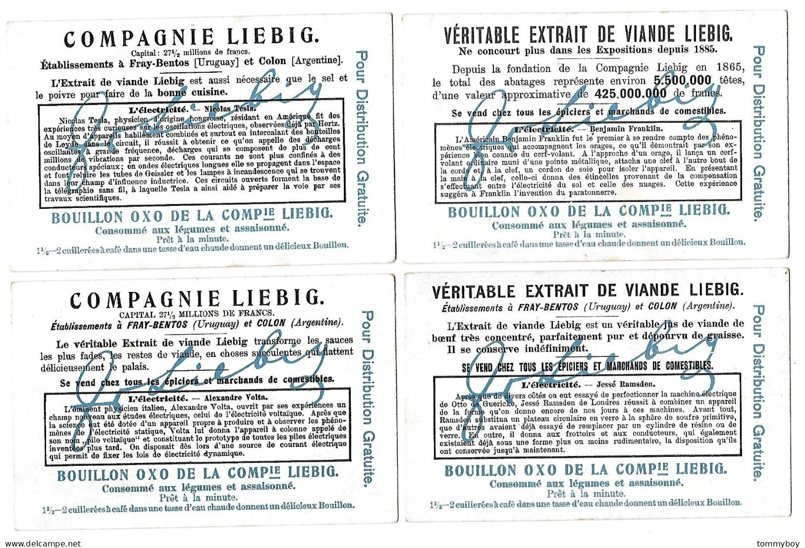 S 889, Liebig 6 Cards, L'électricité (a Few Spots On Backsites) (ref B24) - Liebig